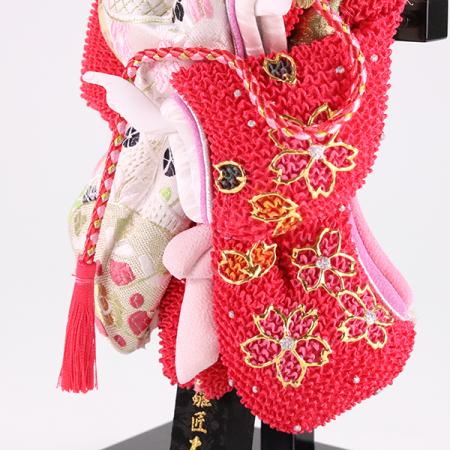 羽子板飾り「優雅コラボ:10号白夢桜/ピンク」