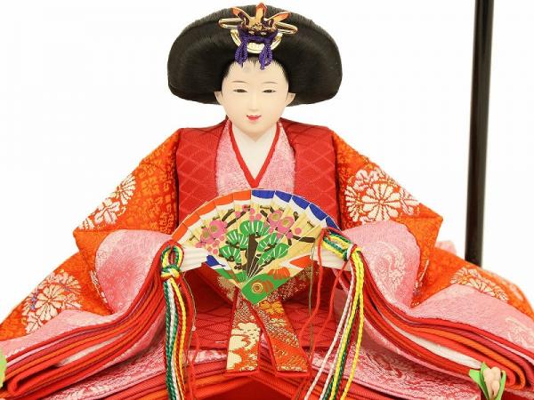 人形工房天祥 限定オリジナル ケース飾入り 親王飾り 衣装着ひな人形「芥子親王雛 富士山雛(桜刺繍衣