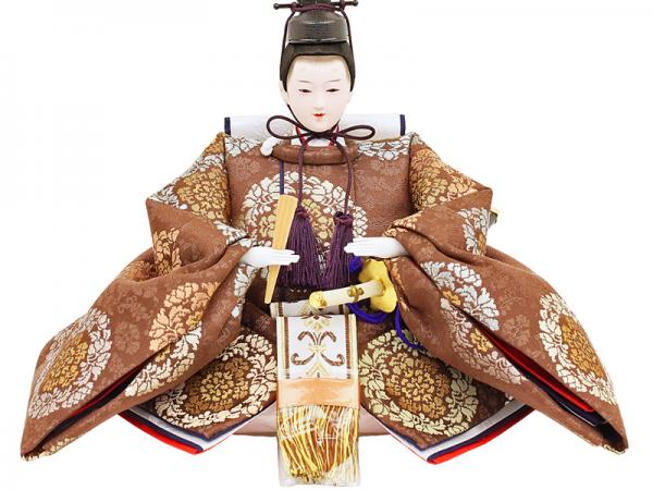 人形工房天祥 限定オリジナル 平飾り 「新古今雛 大三五親王 京都西陣帯 高級帯仕立て」