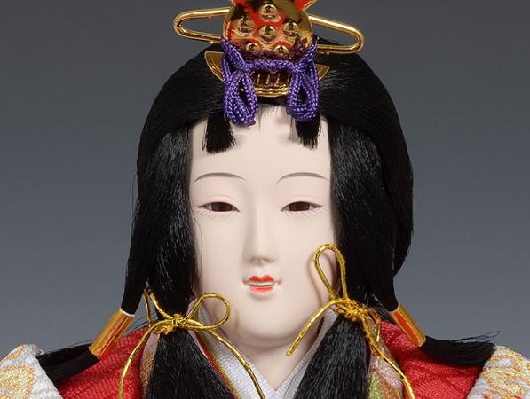 黒塗刺繍まり屏風　親王飾り